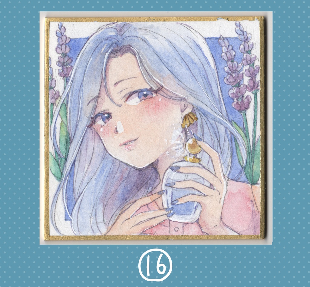 【水彩原画】水彩強化マラソン2025 ミニ色紙 13〜18