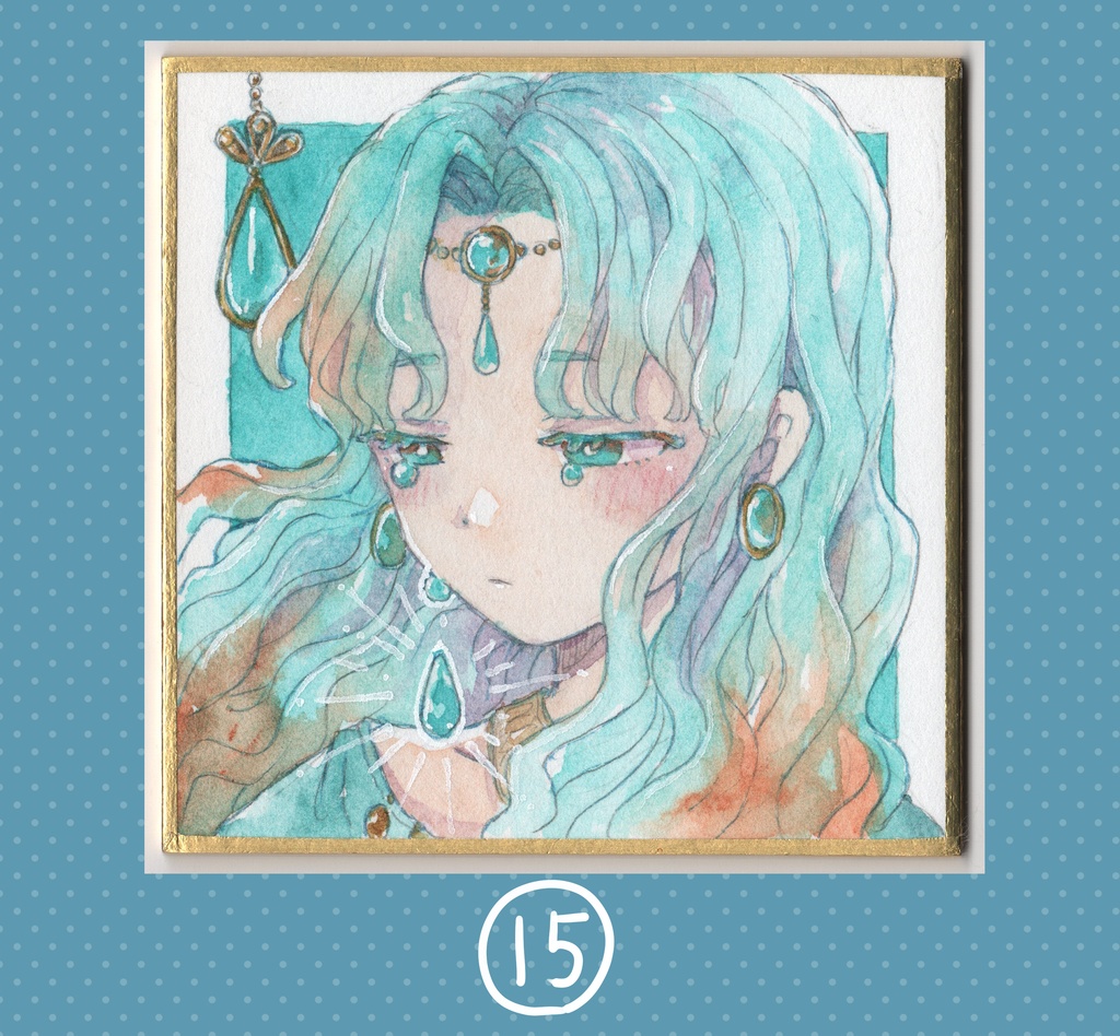 【水彩原画】水彩強化マラソン2025 ミニ色紙 13〜18