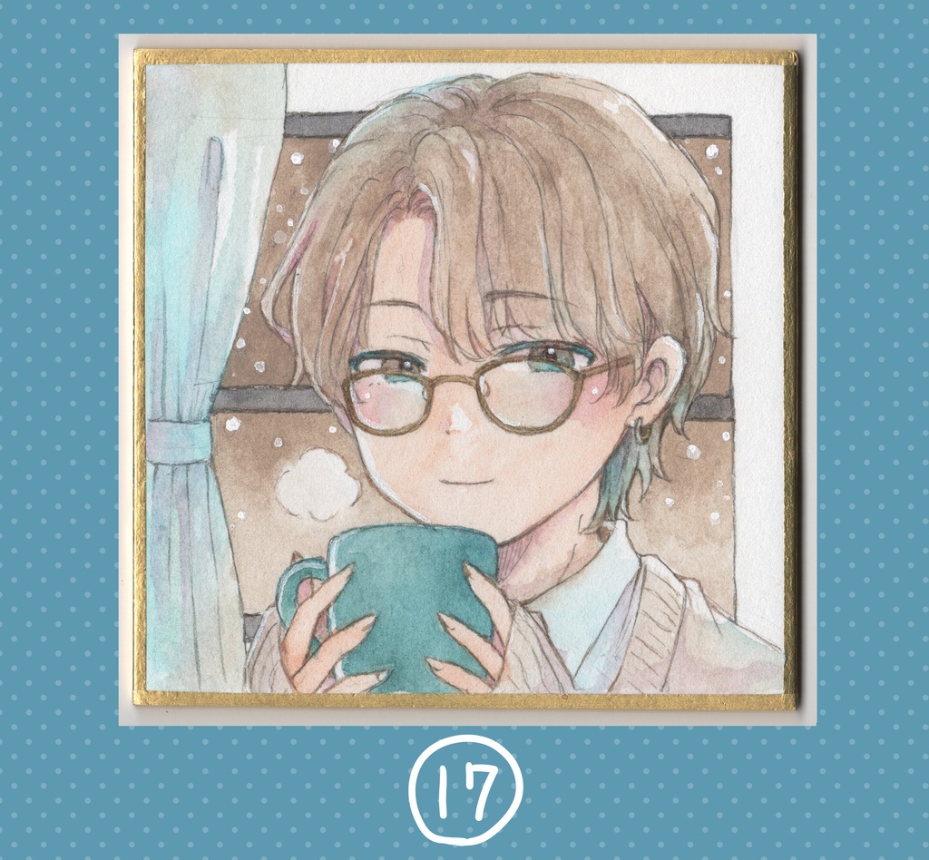 【水彩原画】水彩強化マラソン2025 ミニ色紙 13〜18