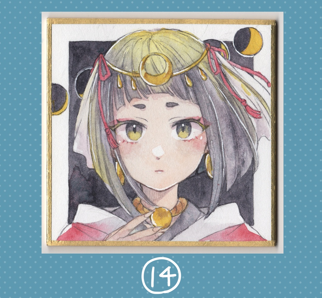 【水彩原画】水彩強化マラソン2025 ミニ色紙 13〜18