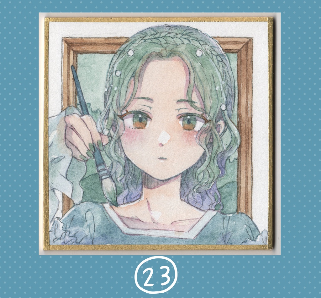 【水彩原画】水彩強化マラソン2025 ミニ色紙 19〜24