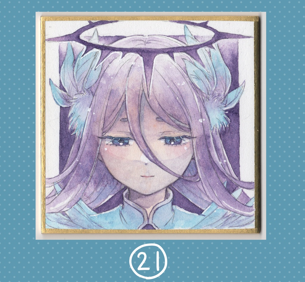 【水彩原画】水彩強化マラソン2025 ミニ色紙 19〜24