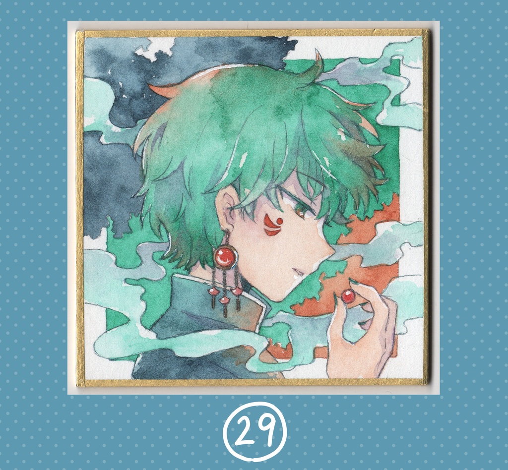 【水彩原画】水彩強化マラソン2025 ミニ色紙 25〜31