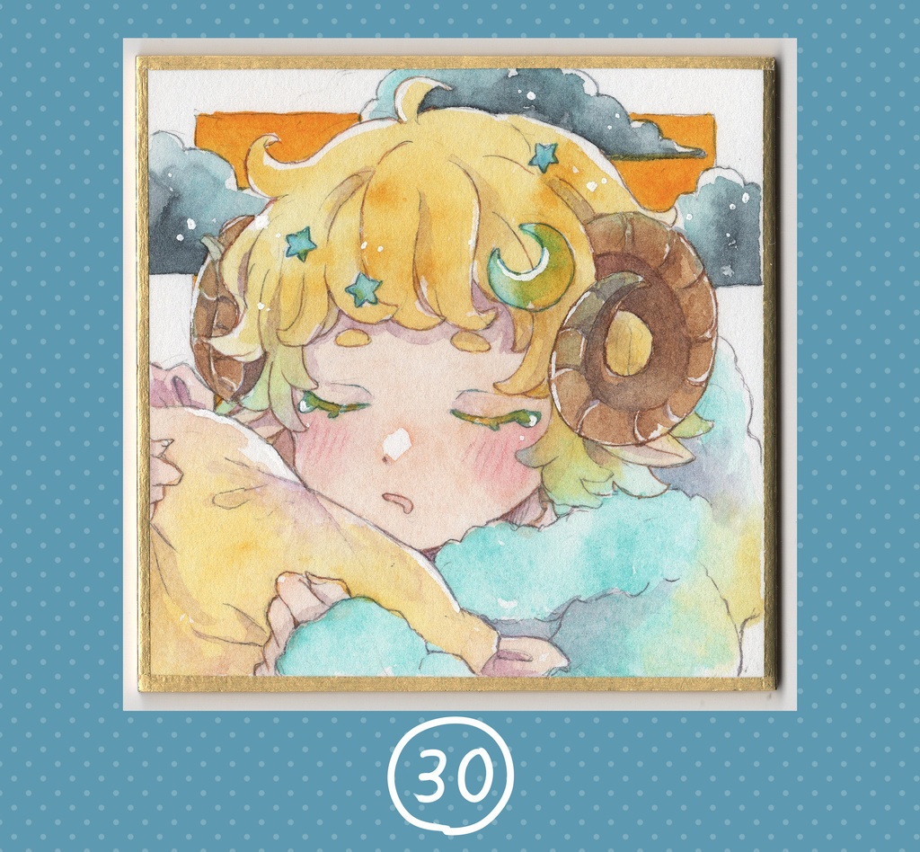 【水彩原画】水彩強化マラソン2025 ミニ色紙 25〜31