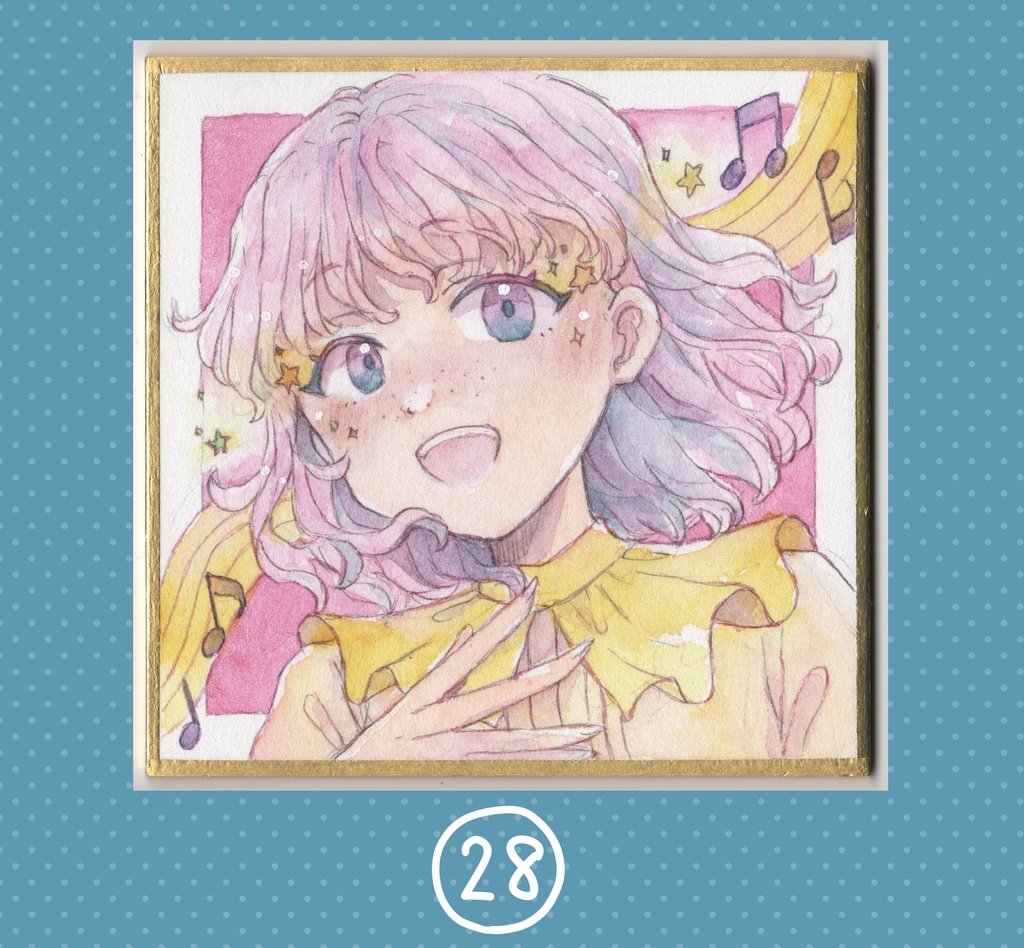 【水彩原画】水彩強化マラソン2025 ミニ色紙 25〜31