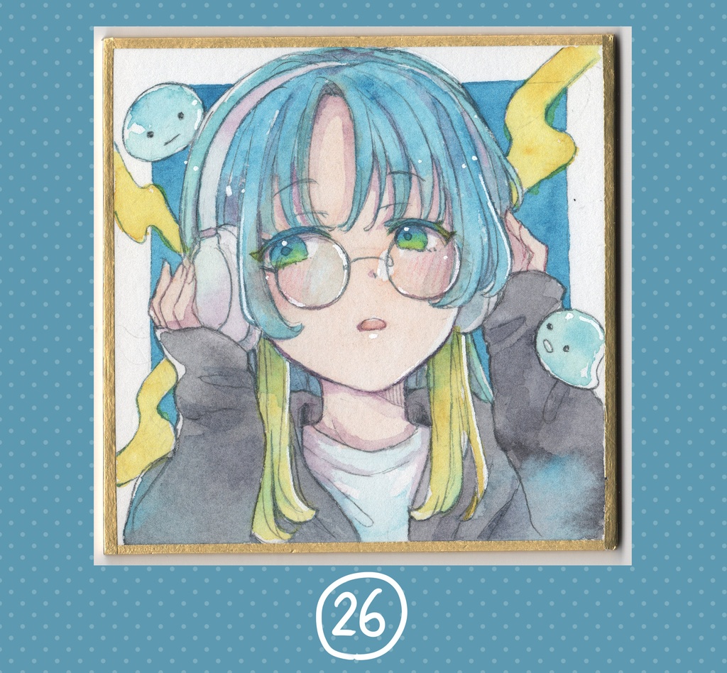 【水彩原画】水彩強化マラソン2025 ミニ色紙 25〜31