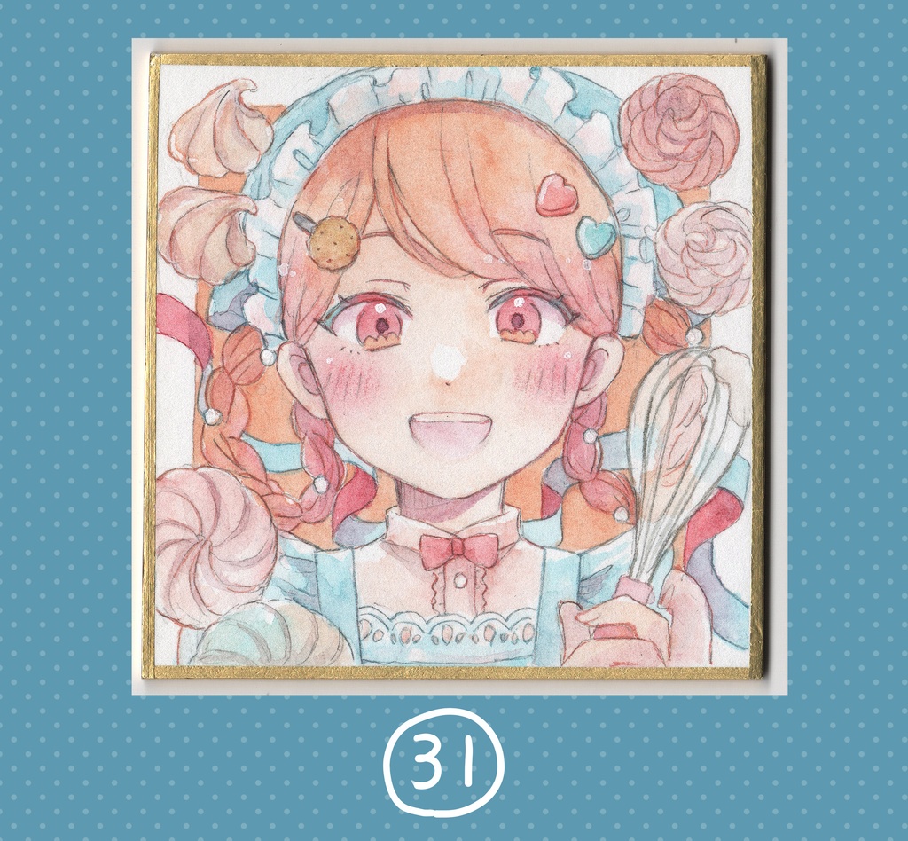 【水彩原画】水彩強化マラソン2025 ミニ色紙 25〜31