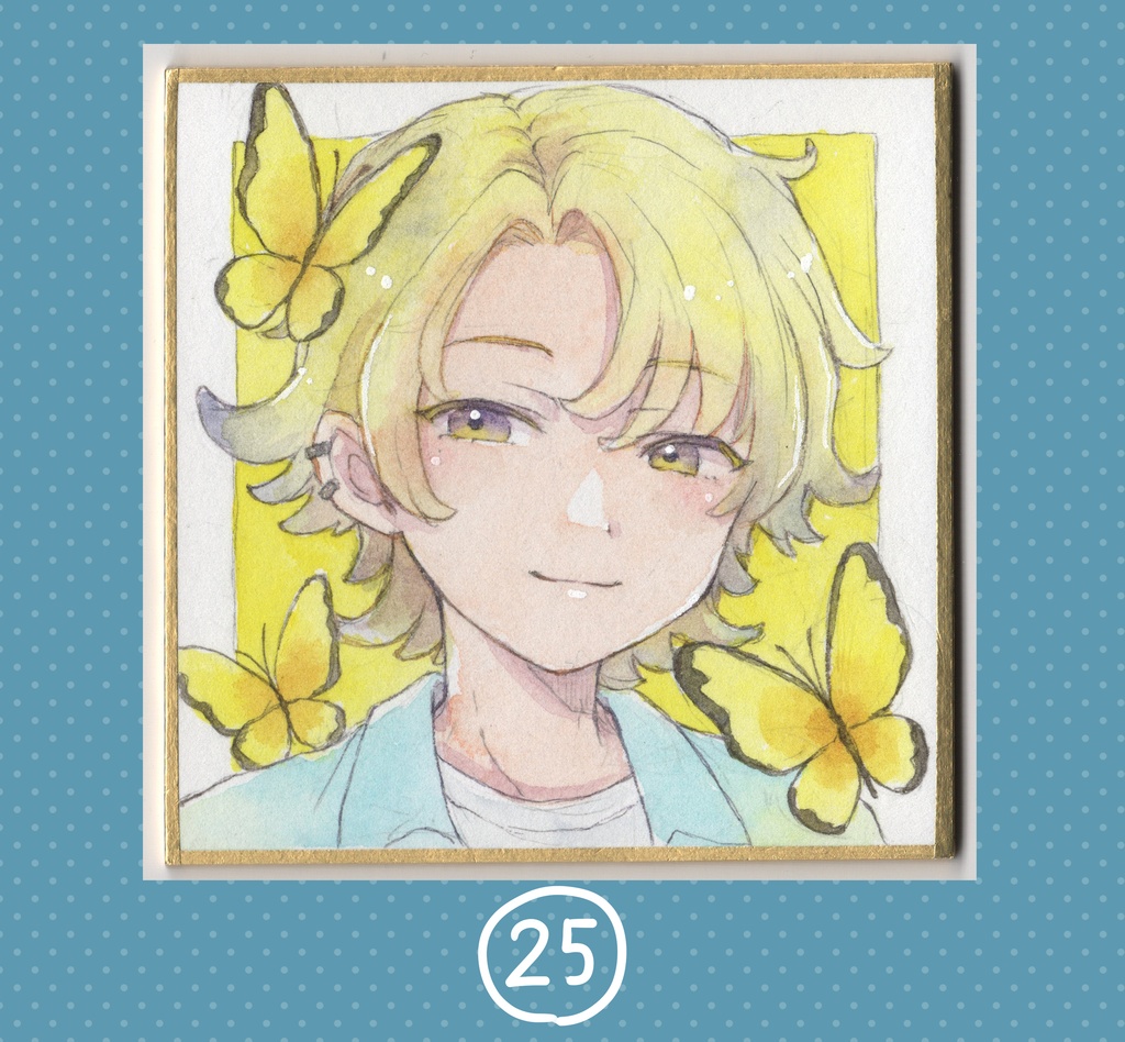 【水彩原画】水彩強化マラソン2025 ミニ色紙 25〜31