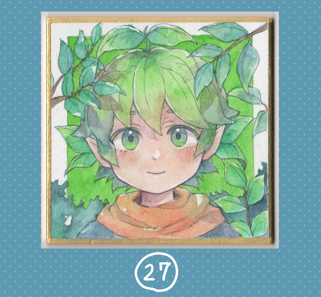 【水彩原画】水彩強化マラソン2025 ミニ色紙 25〜31