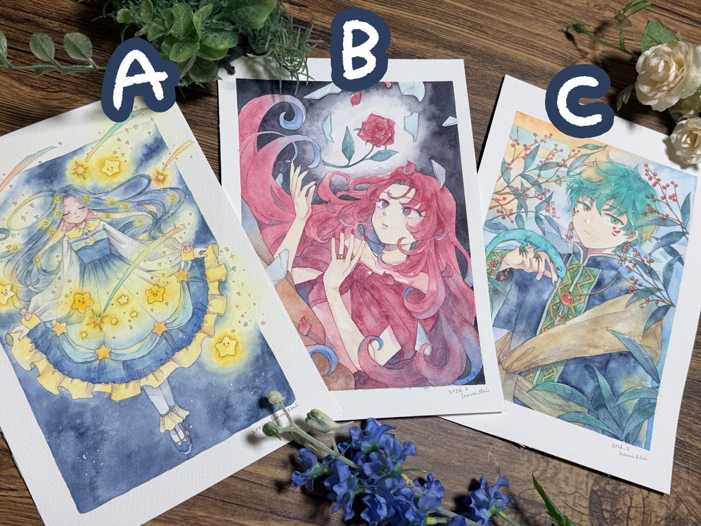 【水彩原画】水彩強化マラソンまとめ本用新規イラスト 3種