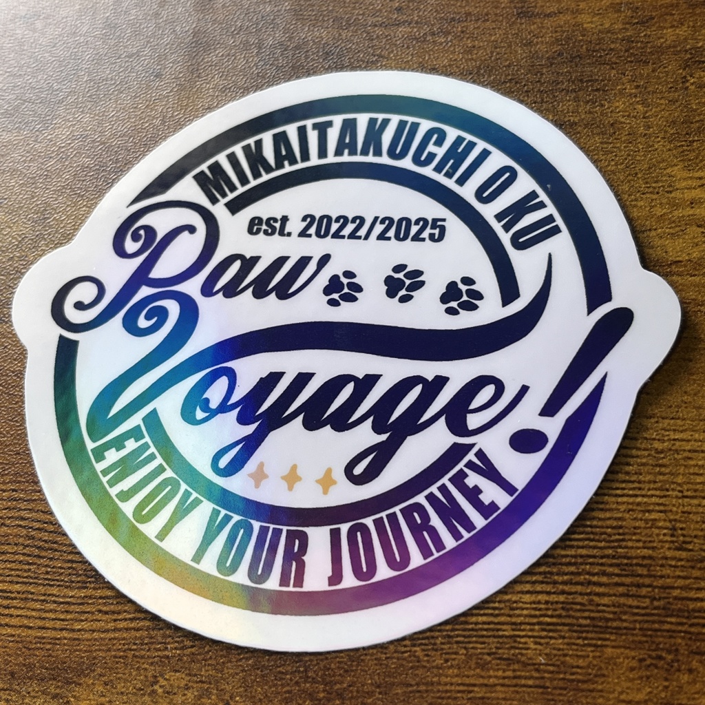 着ぐるみスニーカーVer.3 『Paw・Voyage! 』ロゴステッカー