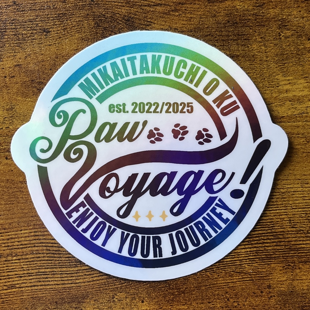 着ぐるみスニーカーVer.3 『Paw・Voyage! 』ロゴステッカー