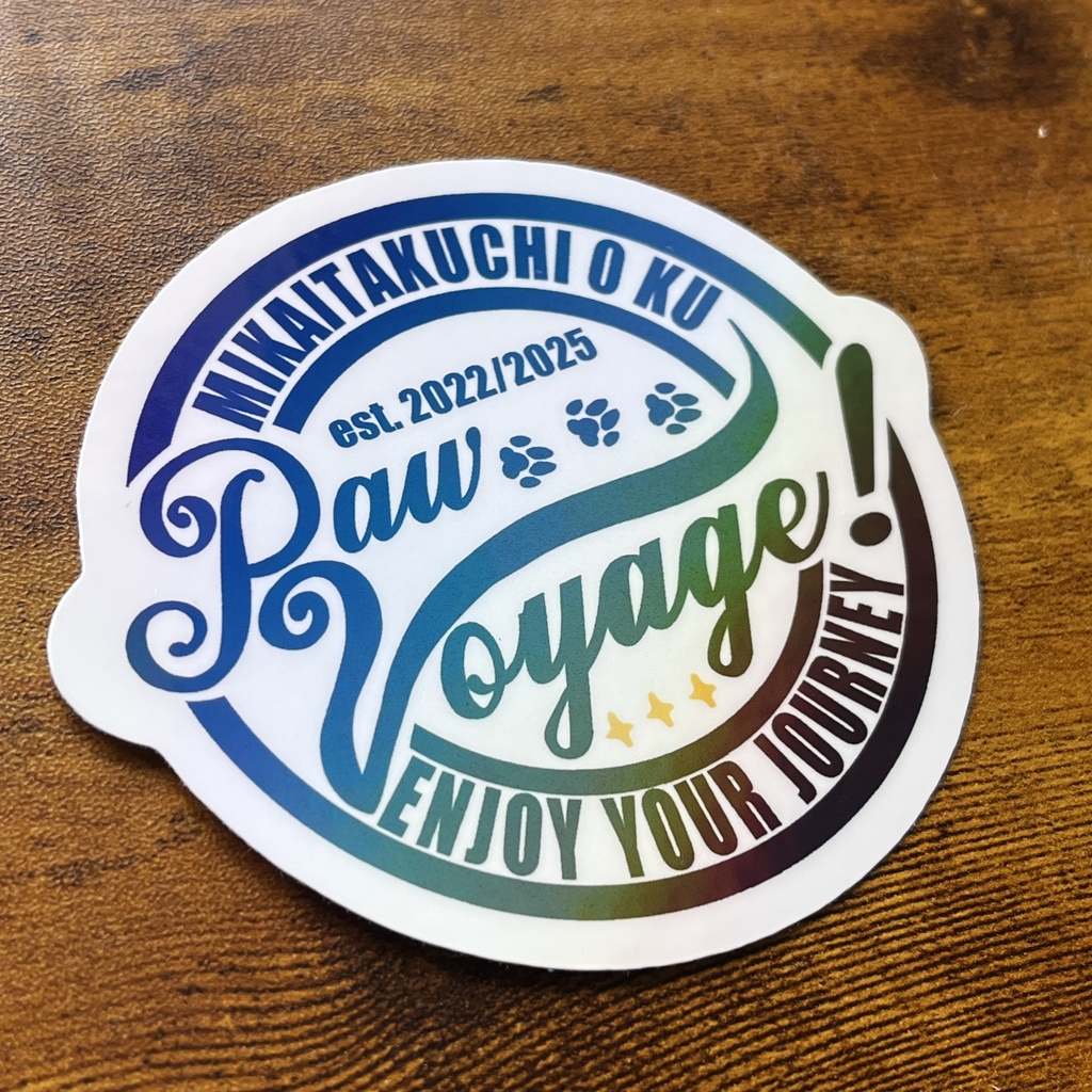 着ぐるみスニーカーVer.3 『Paw・Voyage! 』ロゴステッカー
