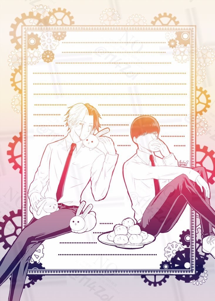 レイマシュ同人便箋(背中合わせVer) - yuehome - BOOTH