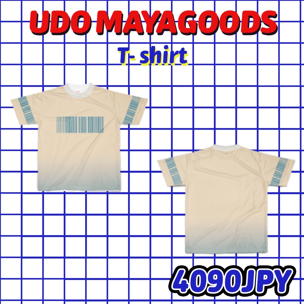 [UDO-005] レプリカTシャツ-バーコード（S,M,L）