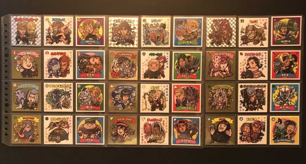 5部 JOJO ビックリマン  シール 全36枚入り   The JOJOLands  にふぉるめーしょん ビックリマン ジョジョ