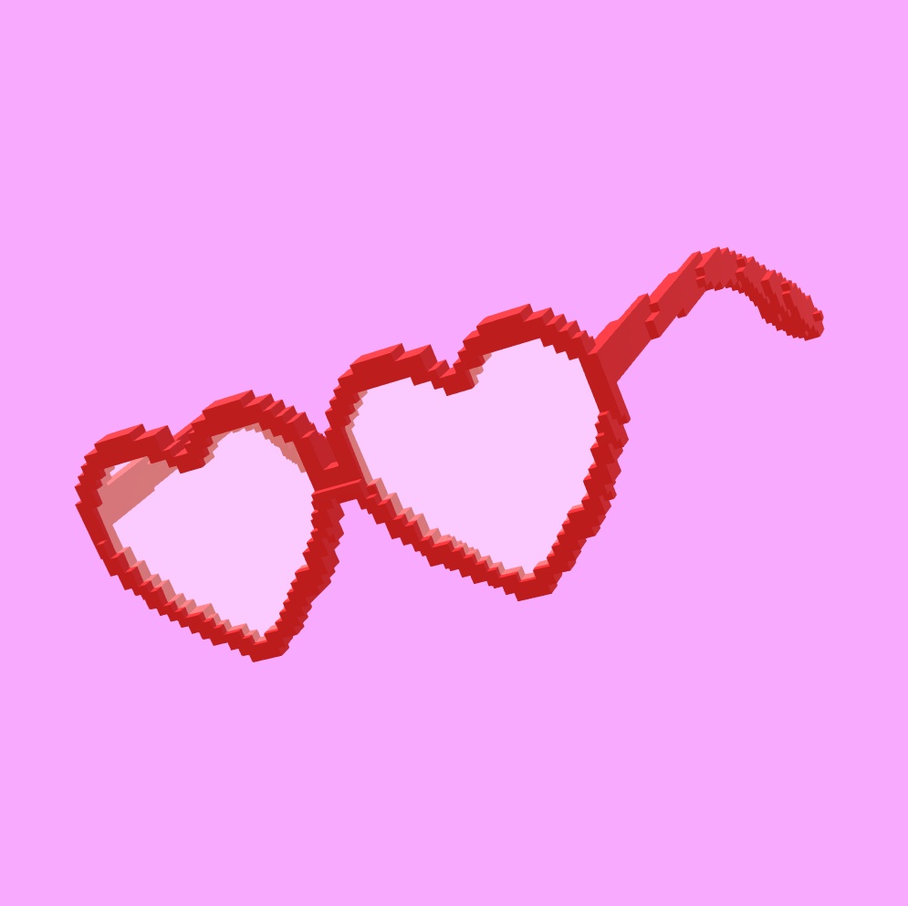 HEART GLASSES PIXEL
