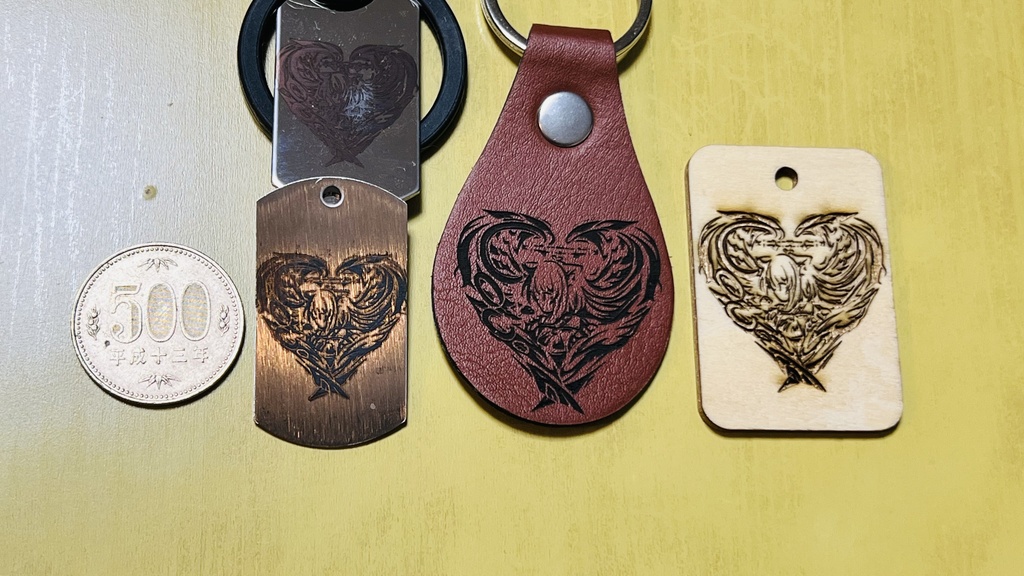 【オーダーメイド】【木製】アバター・ペット・イメージの木製切削キーホルダー