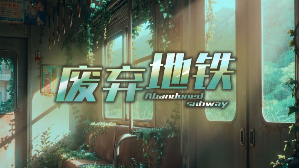 【配信背景】廃駅地鉄  異色静止背景＋対応フィルター【VTuberさん向け】