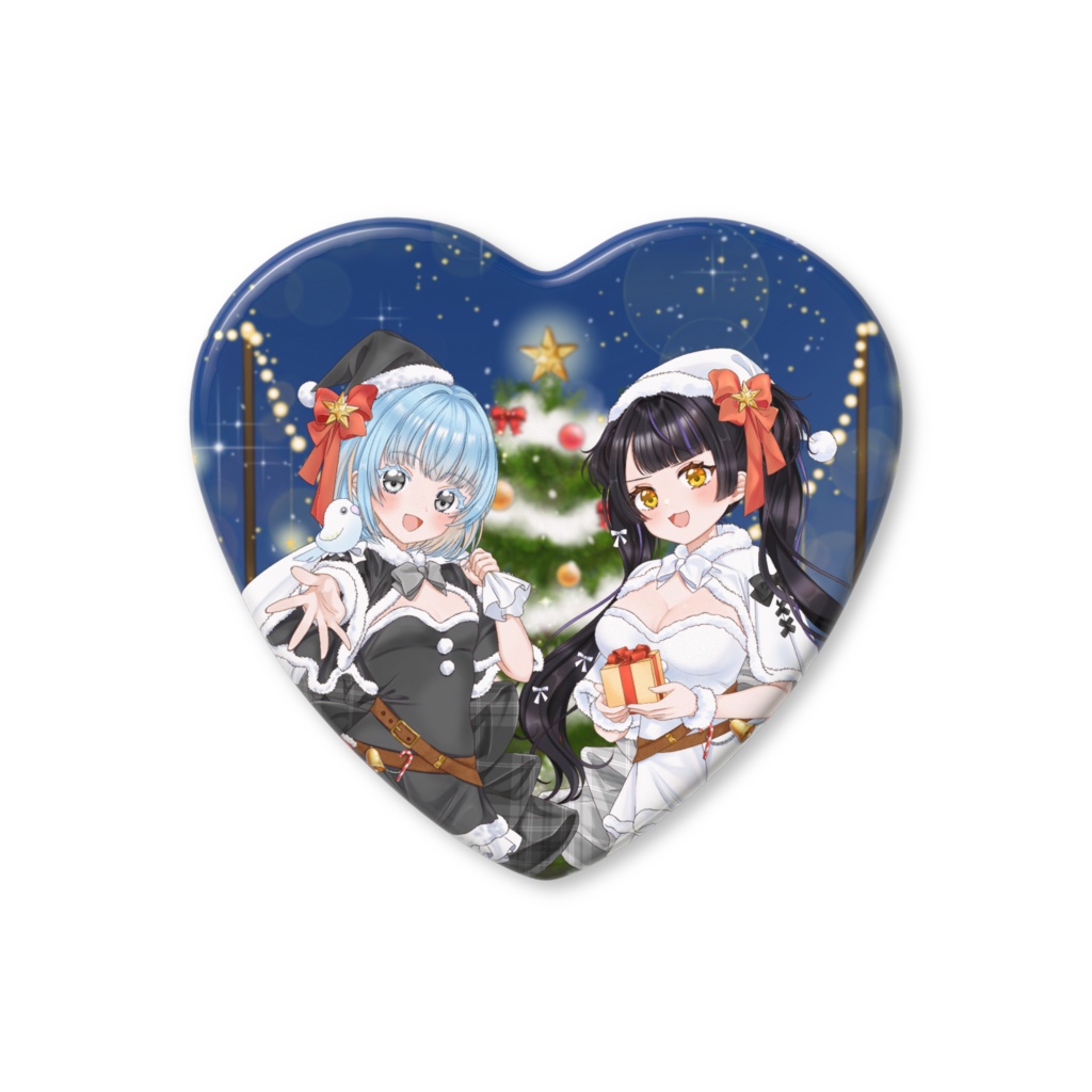 鸚哥ぱろ 天色メア クリスマス缶バッジ2025