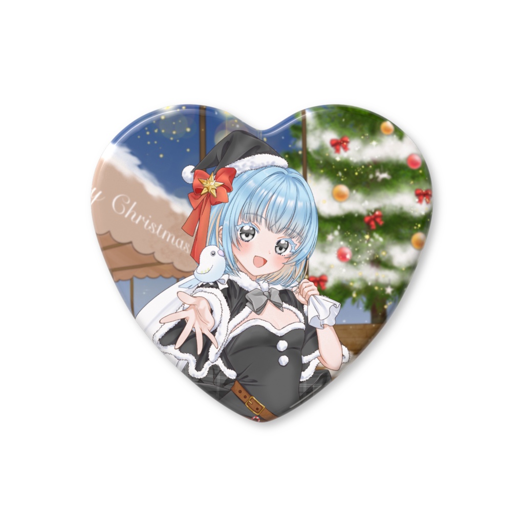 鸚哥ぱろ クリスマス缶バッジ2025