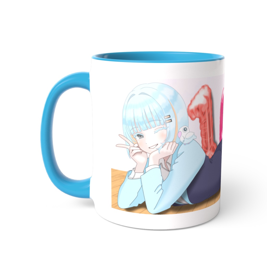 鸚哥ぱろ 登録者様1,000人記念 ツートンカラーマグカップ