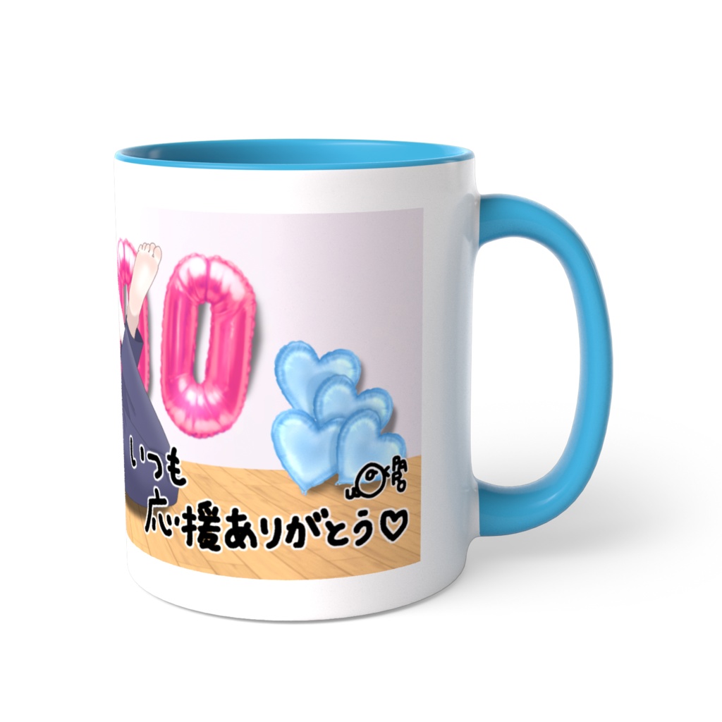 鸚哥ぱろ 登録者様1,000人記念 ツートンカラーマグカップ