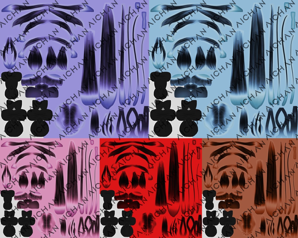 【舞夜】舞夜専用-髪テクスチャ