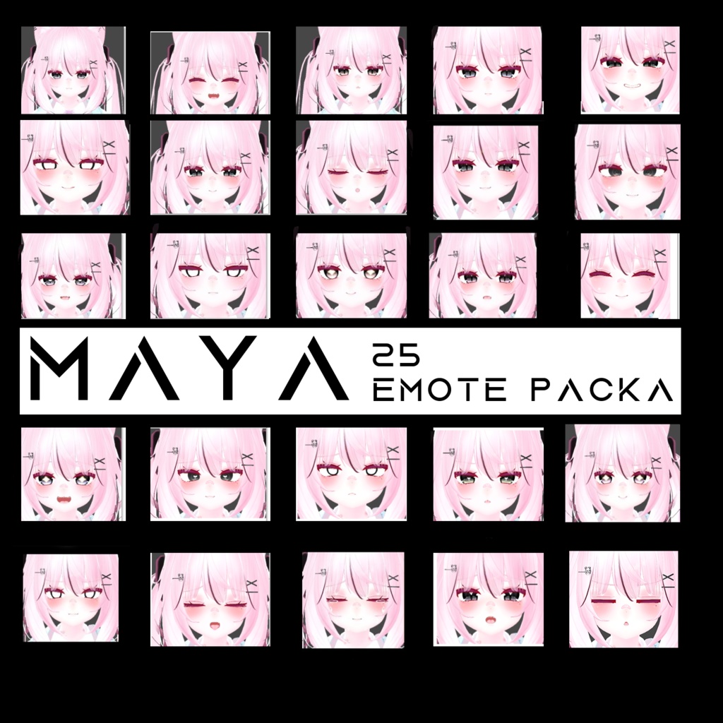 【舞夜-Maya】25，35個 表情パッケージ
