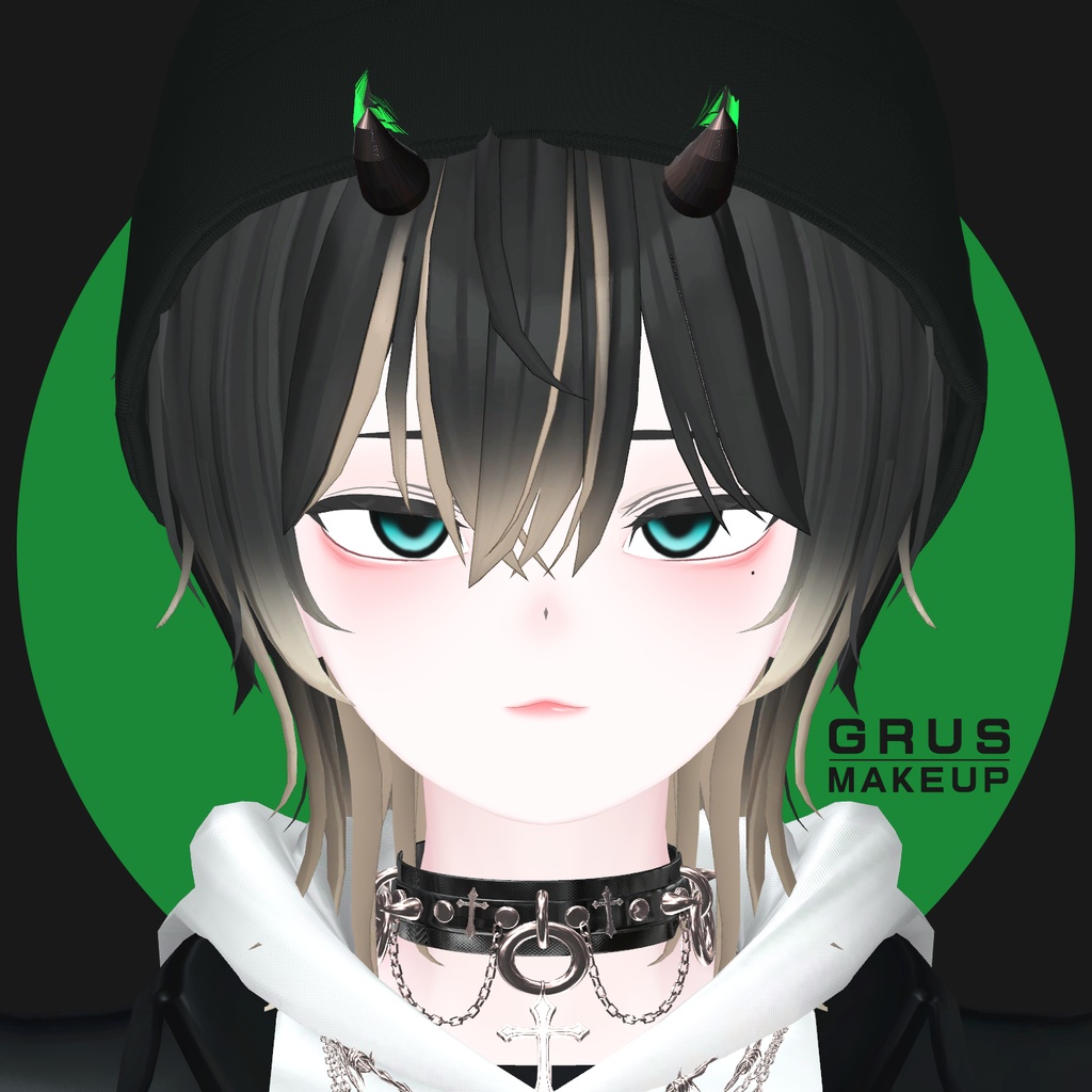 【Grus】中性メイク & 瞳テクスチャ【8色同梱】