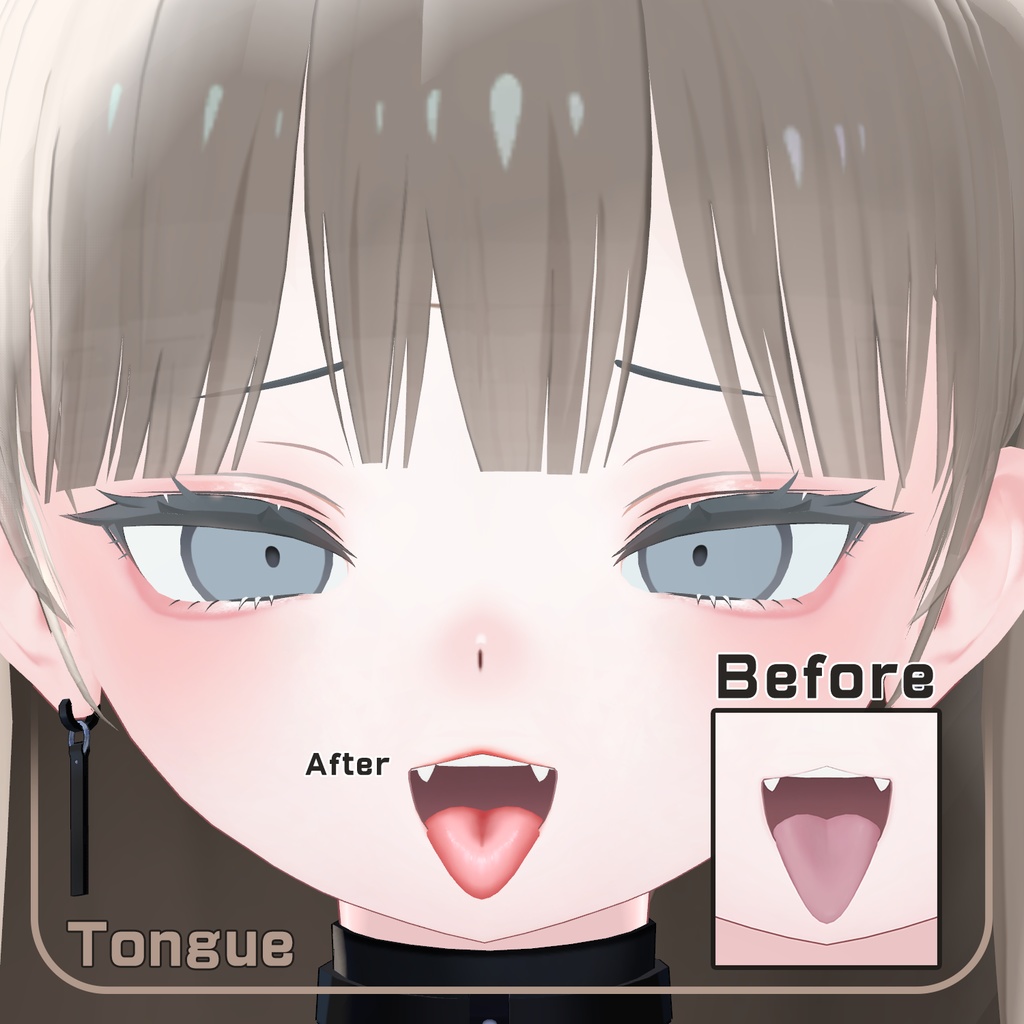 【ユギ&ミヨ】 メイク&舌 テクスチャ