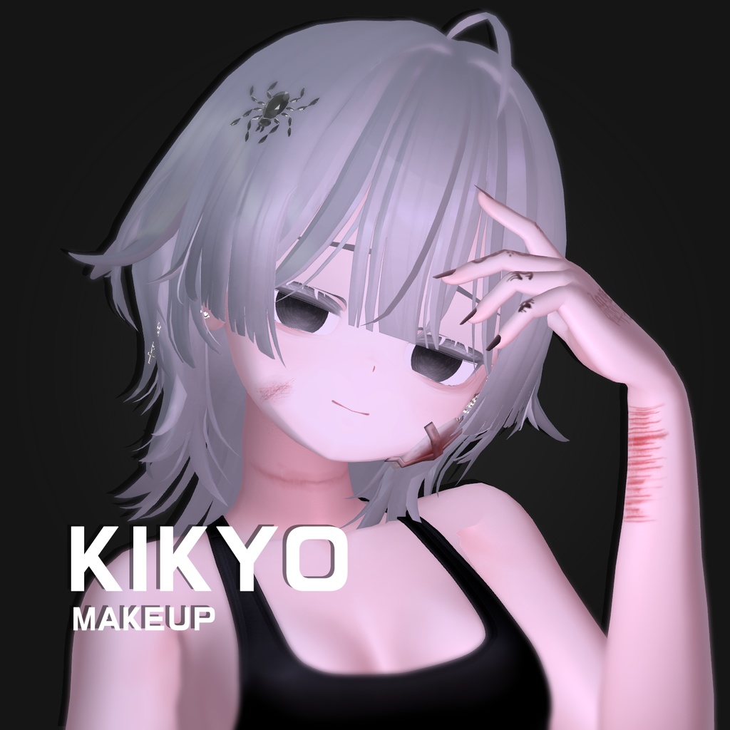 【桔梗-Kikyo】 メイク 、傷 、 瞳テクスチャ【10色同梱】
