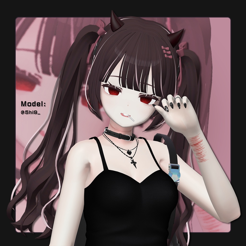 【桔梗-Kikyo】 メイク 、傷 、 瞳テクスチャ【10色同梱】