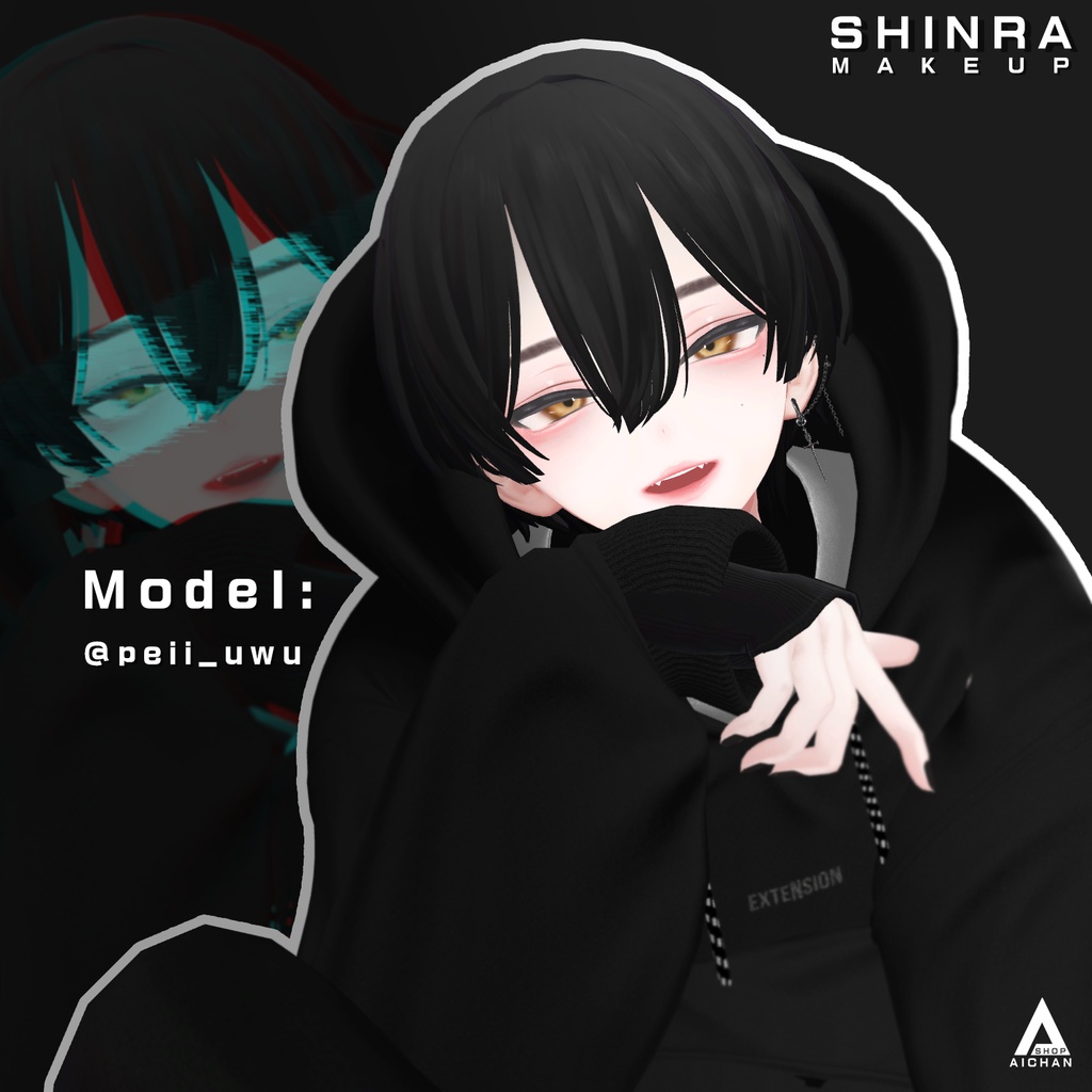 【森羅-Shinra】中性メイク & 瞳テクスチャー