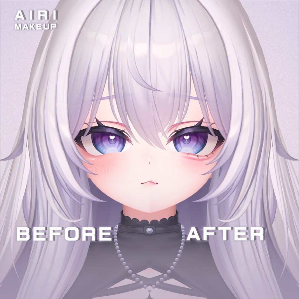 【愛莉】メイク & 肌色 テクスチャ