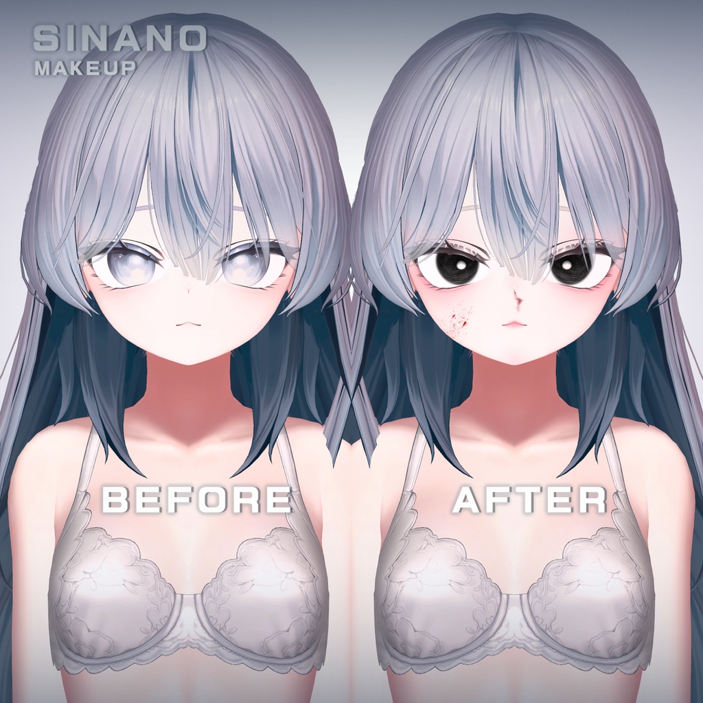 【しなの】メイク / 瞳 / 肌色 テクスチャ