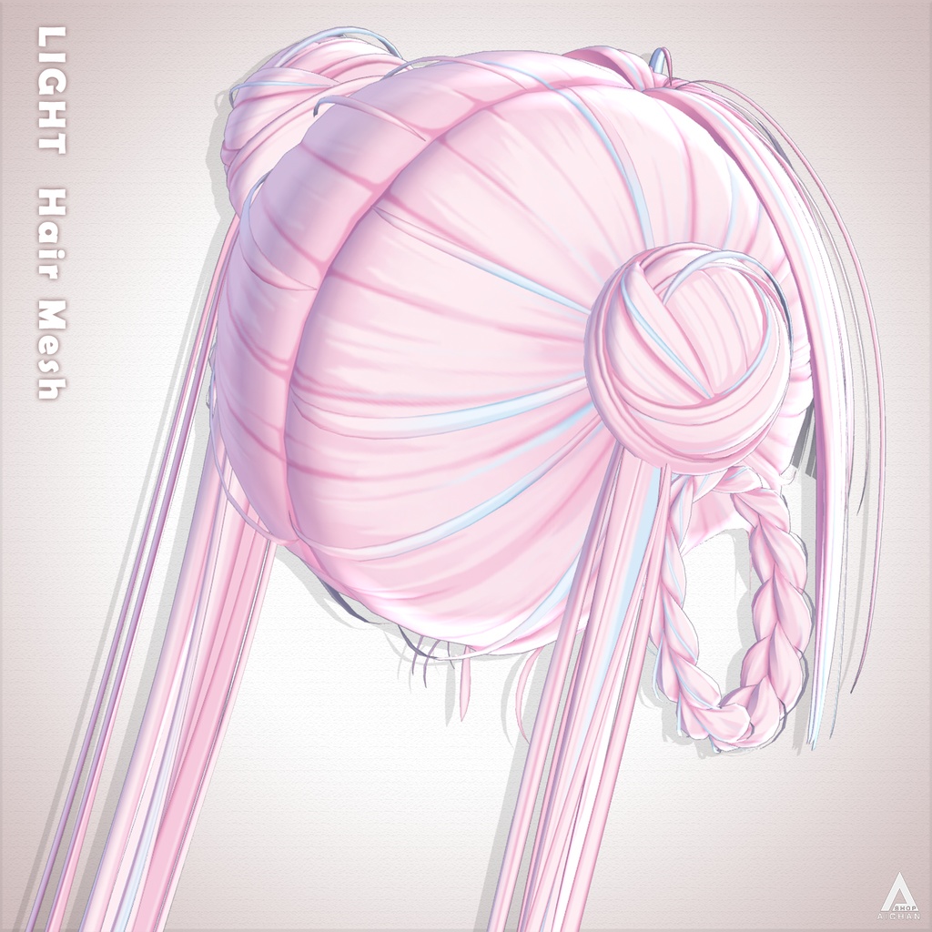 【きりはら製作所】メッシュ ヘア ~ 16色 ~ おだんごツインテール H17