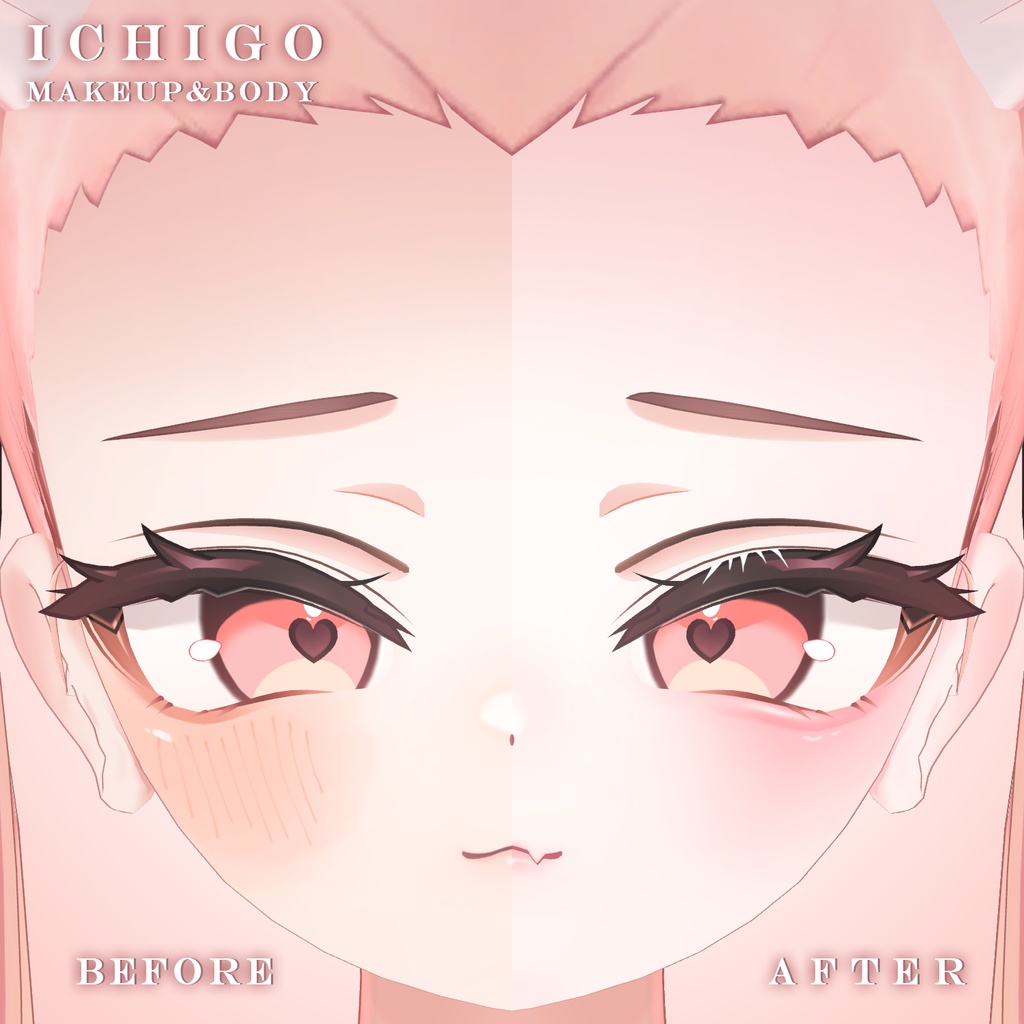 【イチゴ】メイク ♡ 舌 ♡ 肌 テクスチャ