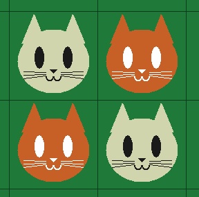 猫リバーシ v3　カラフル猫モード、AIvsAI観戦モードあり