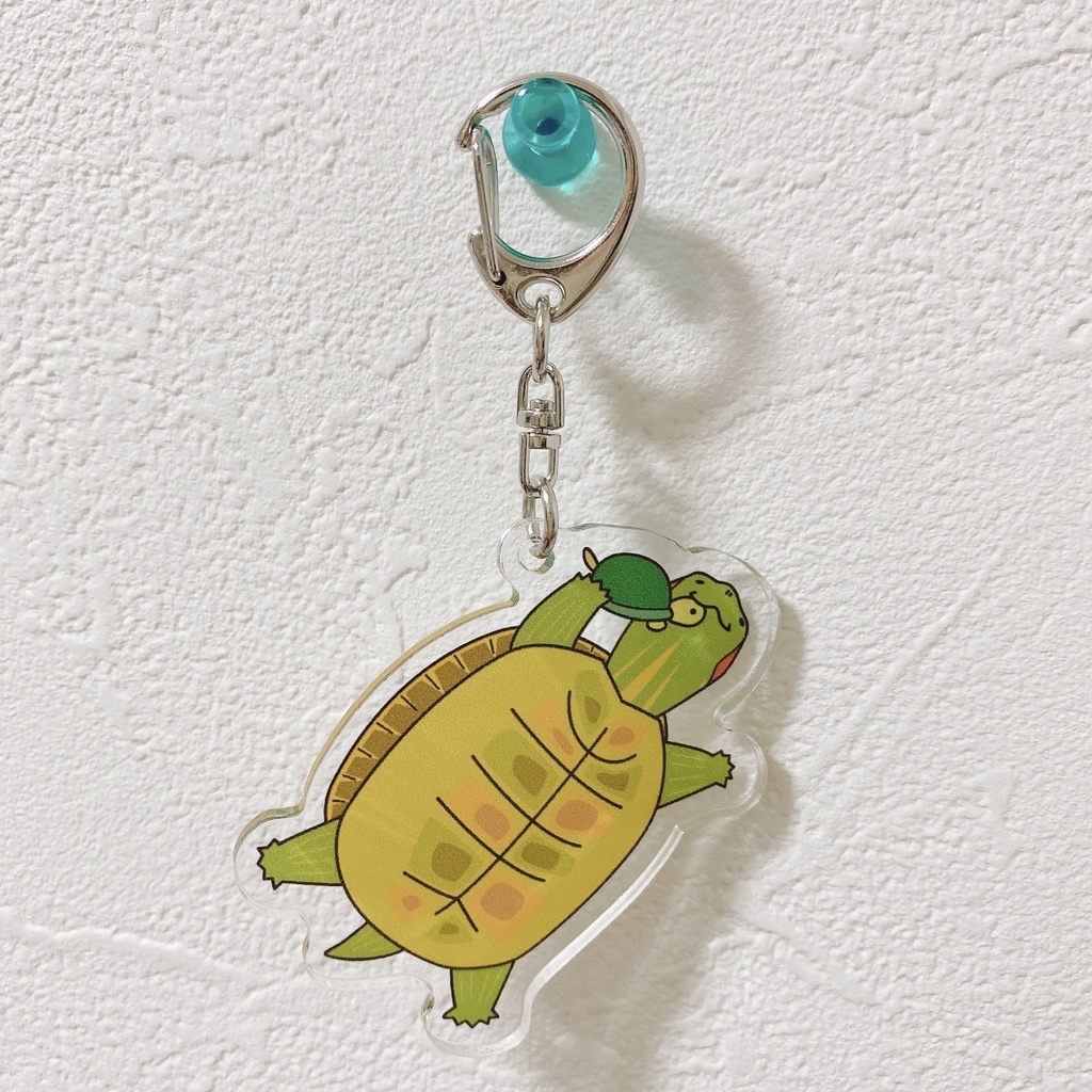 アクリルキーホルダー(アカミミガメ,ミドリガメ)