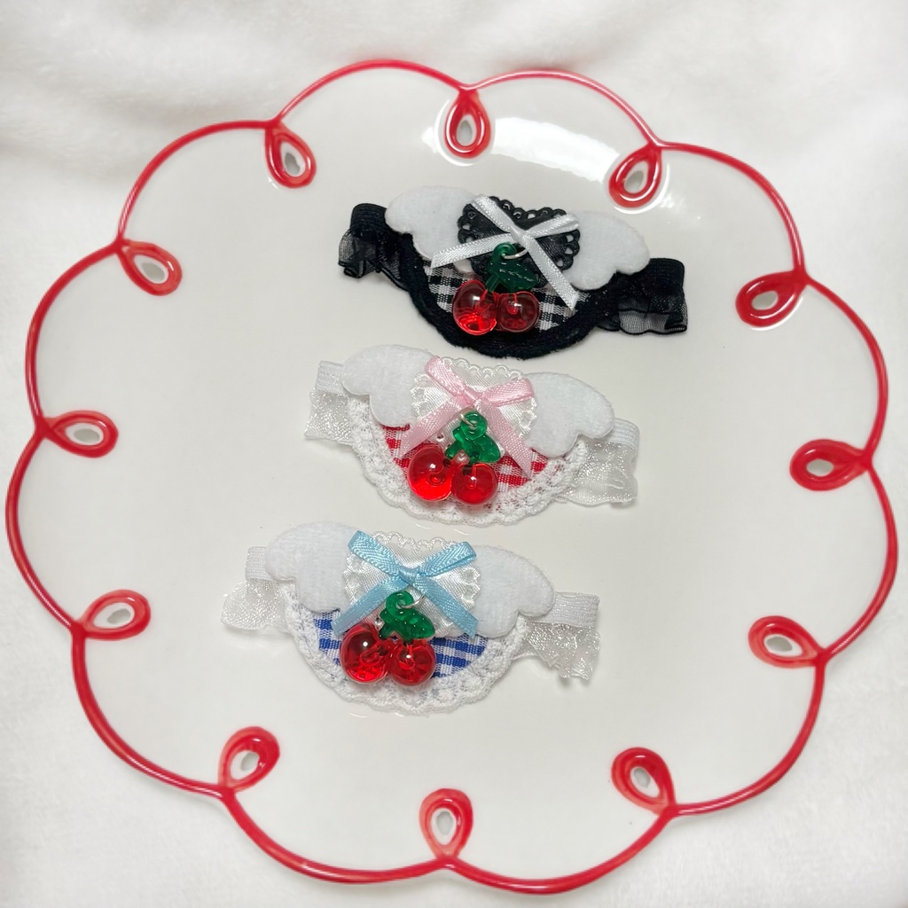 cherry bib(ちみけもますこっとサイズ)