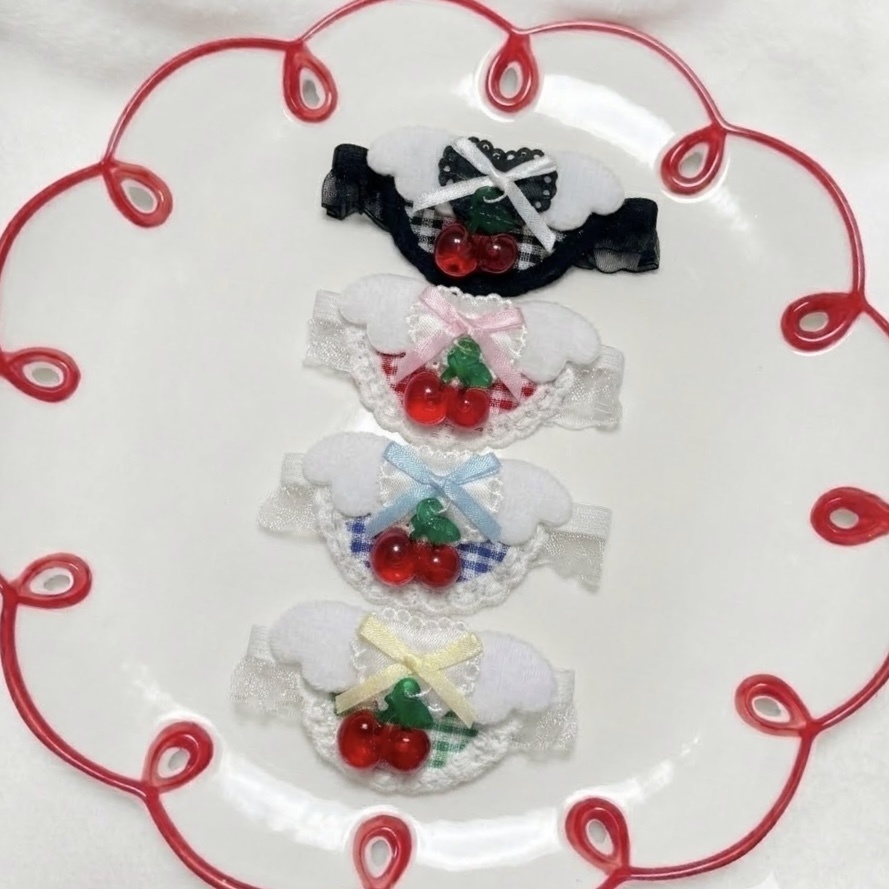 cherry bib(ちみけもますこっとサイズ)