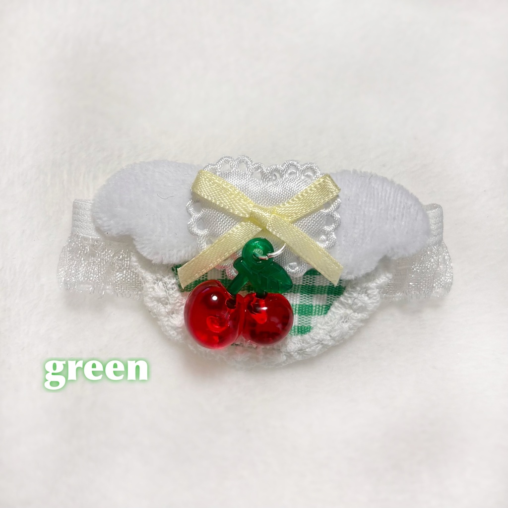 cherry bib(ちみけもますこっとサイズ)