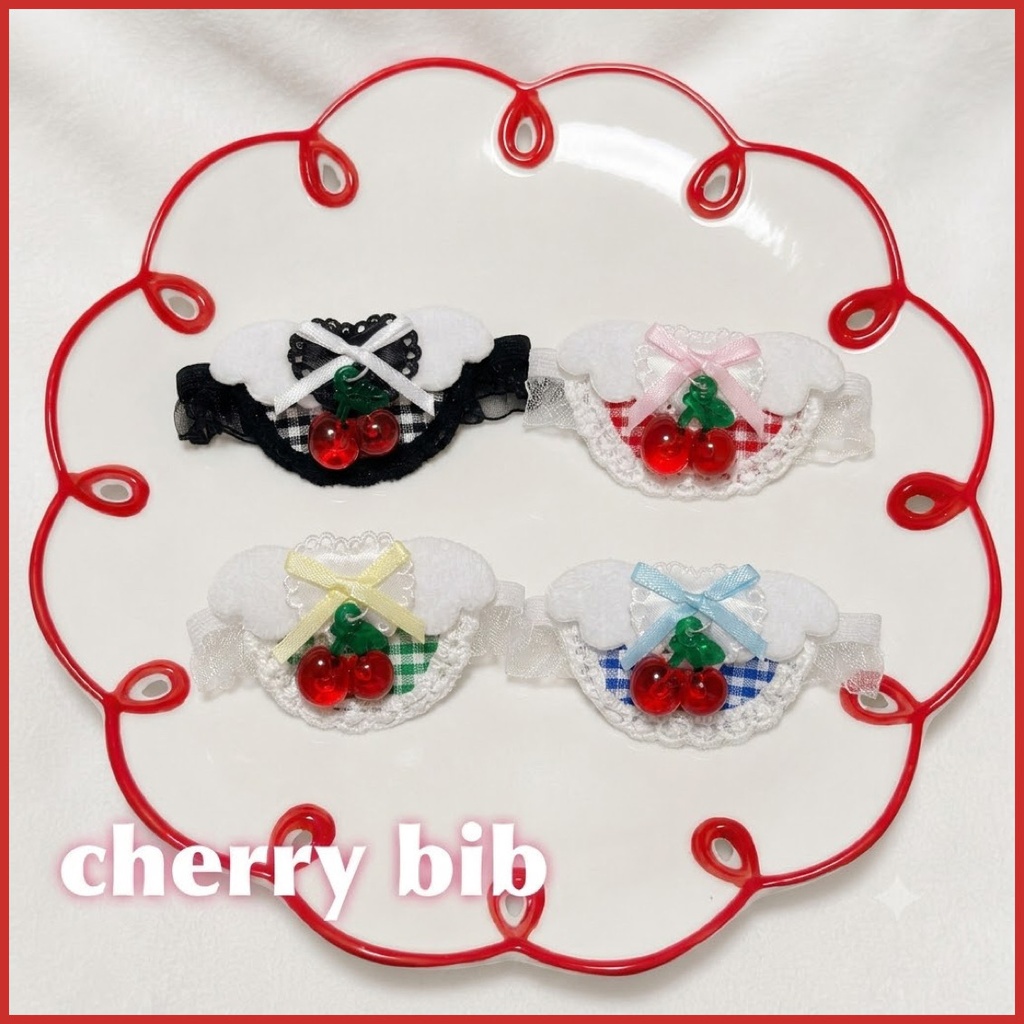 cherry bib（ちみけもますこっとサイズ）