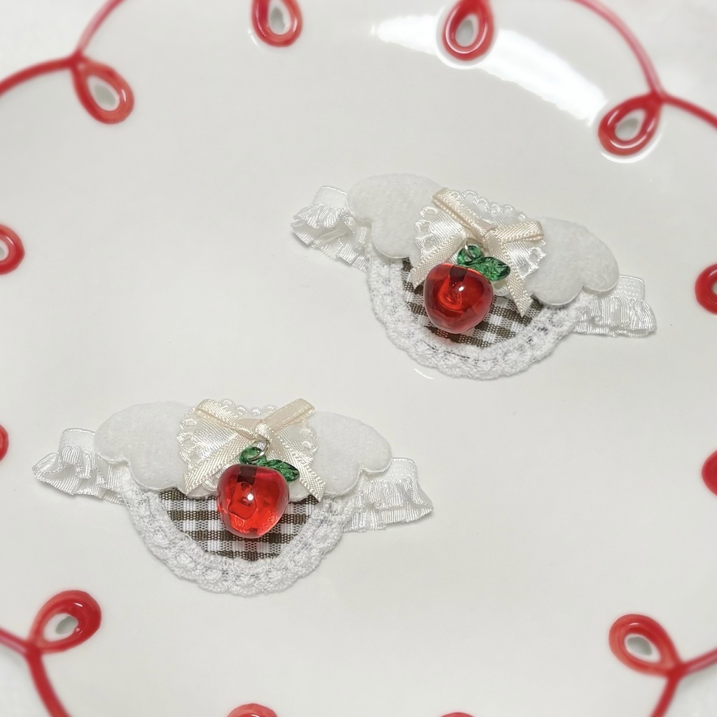 apple pie bib(ちみけもますこっとサイズ)
