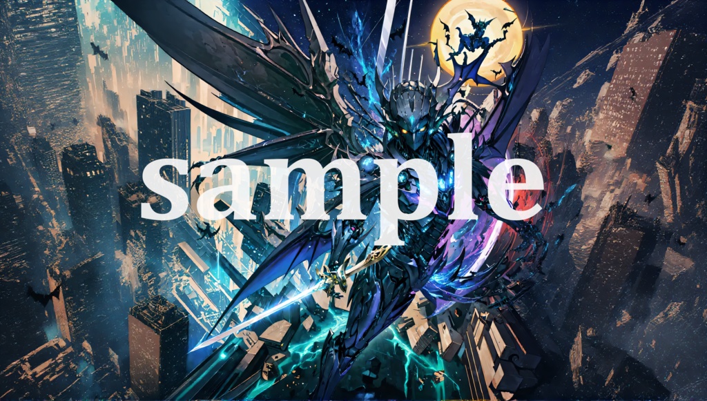 AIアート壁紙セット Λ03「Azure Phantom」 - yasentyu AIart - BOOTH