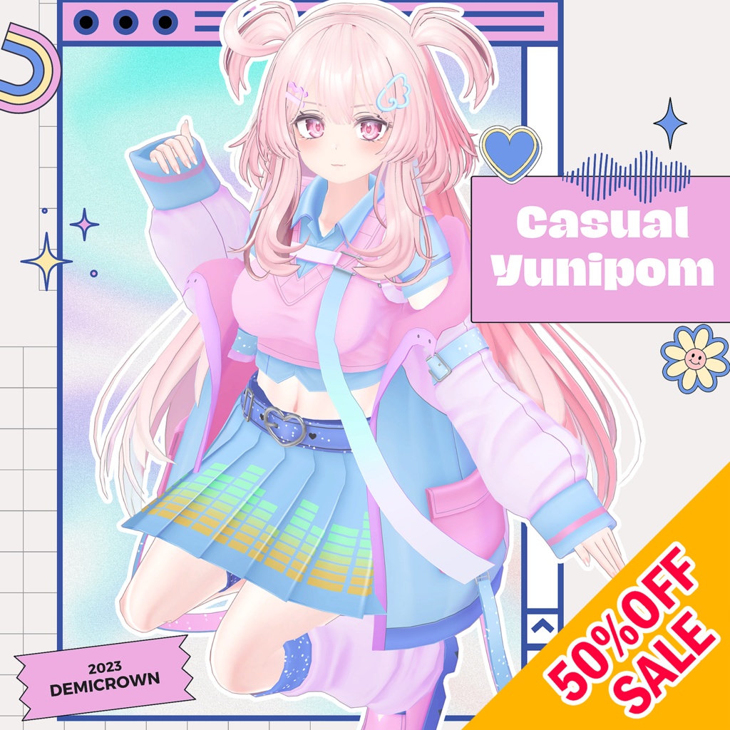 ♦♦♦WINTER SALE♦♦♦【セレスティア対応】Cusual Yunipom♡カジュアルユニポム【VRChat】