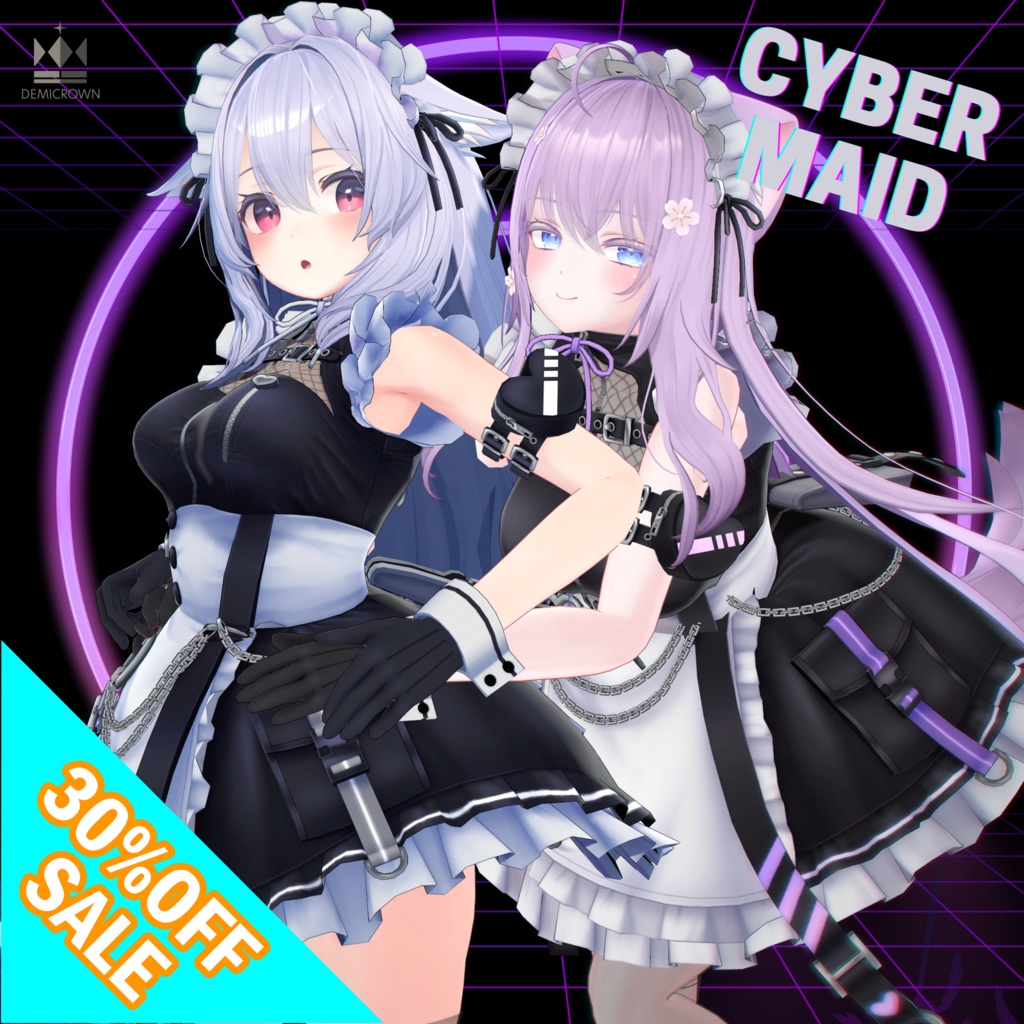 ★セール★【21アバターFullpack】CYBER MAID【VRChat】
