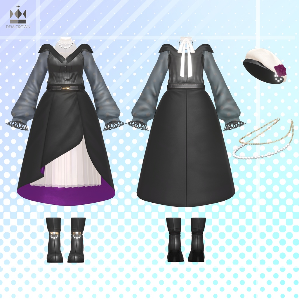 【桔梗/萌/マヌカ/リルモワ/ライム対応】Evening Lily【VRChat】