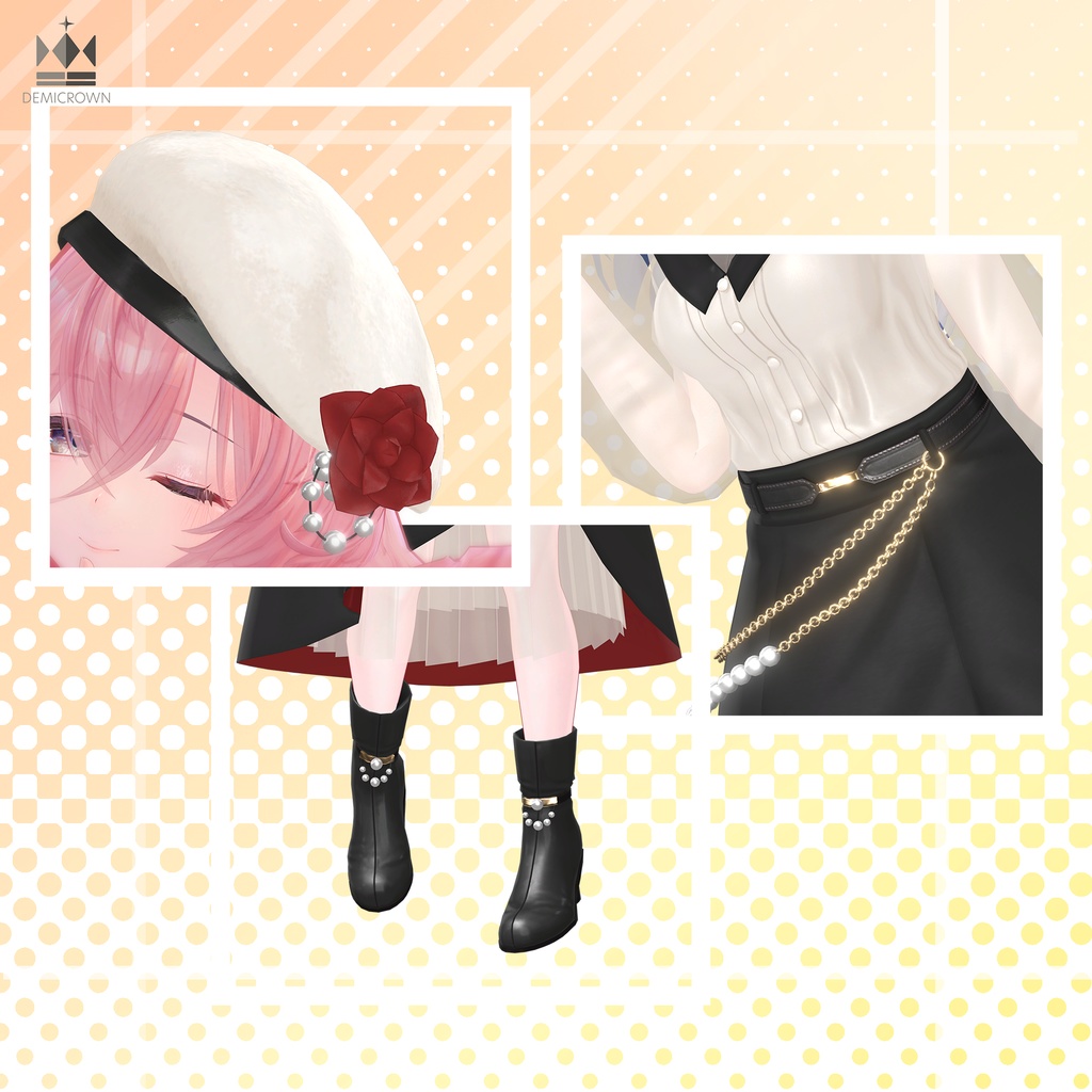 【桔梗/萌/マヌカ/リルモワ/ライム対応】Evening Lily【VRChat】